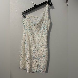 one strap sequin dress